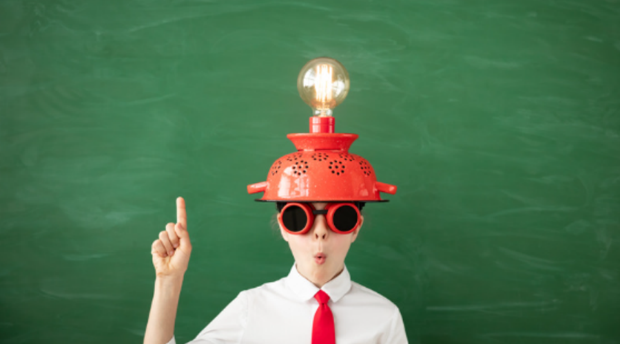 image showing student with finger in air after finding a school fundraising idea