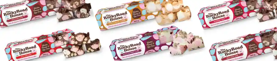 image shows 6 rock road bars that can be sold for fundraising