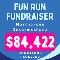 illustration showing funds raised by Northcross Intermediate School for a Fun Run